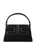 Borsa Tote Nera a Trapezio con Logo