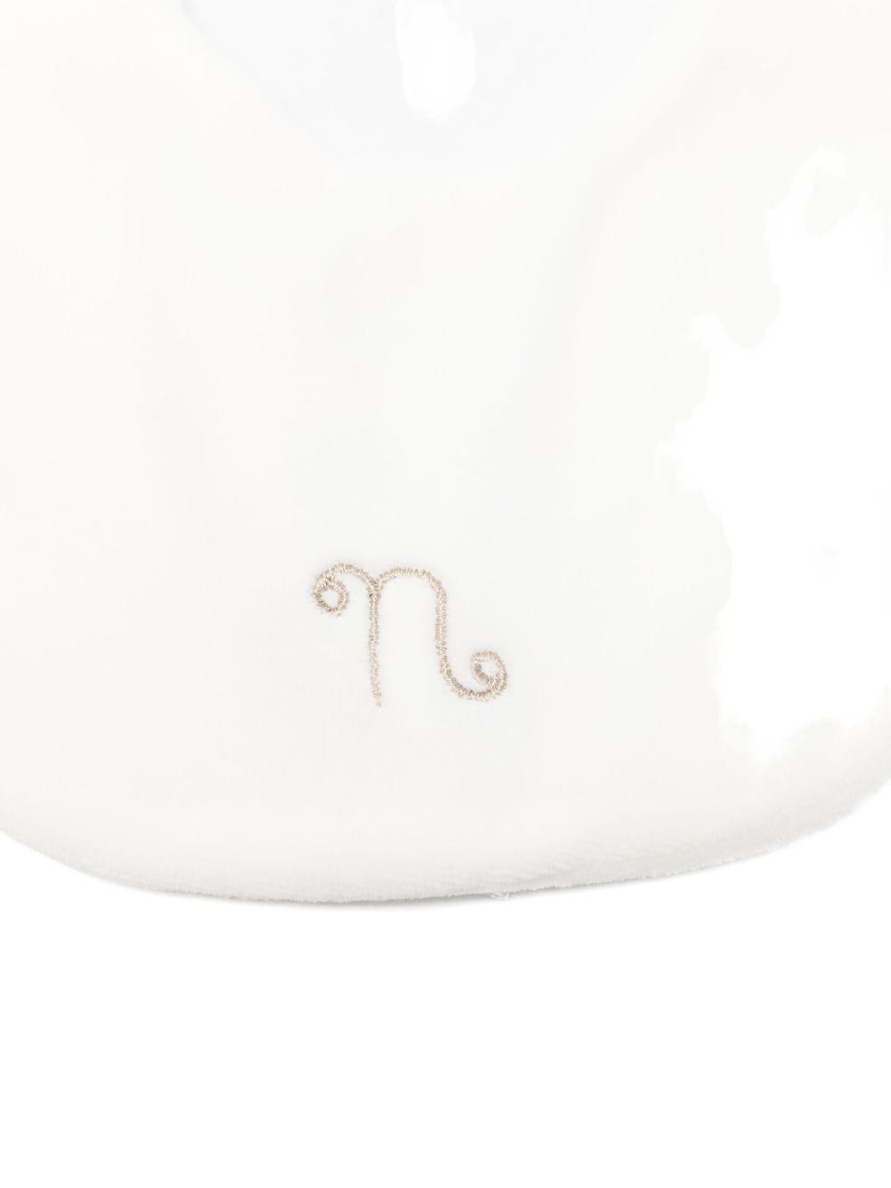 Bavaglino con logo ricamato CON053 BIANCO NANAN KIDS 