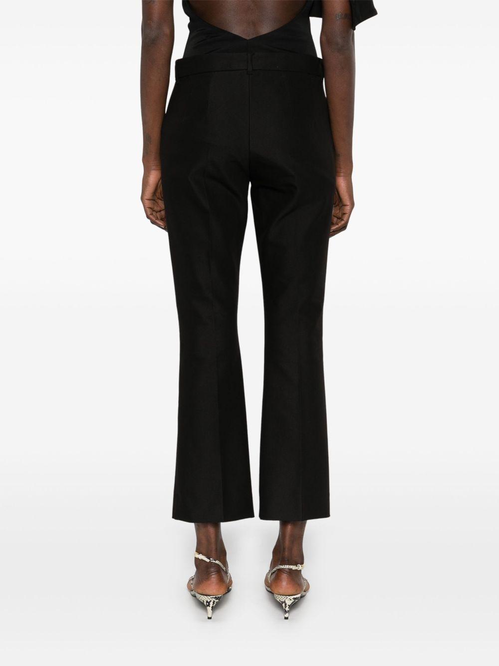 Pantalone Fatina slim in cotone e viscosa stretch nero