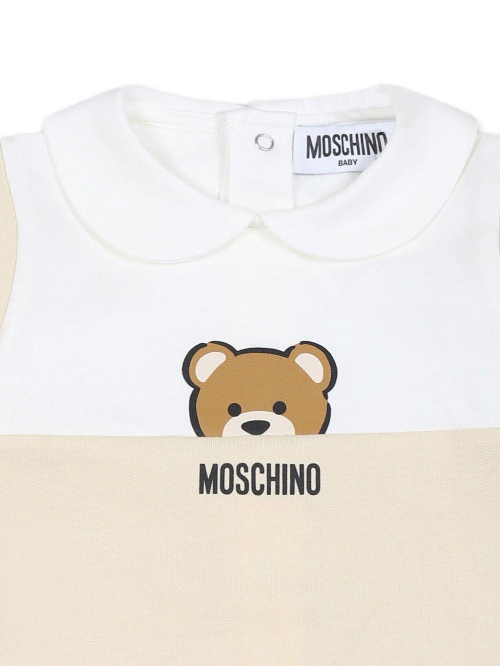 Tutina a calzino  beige-bianca mini teddy