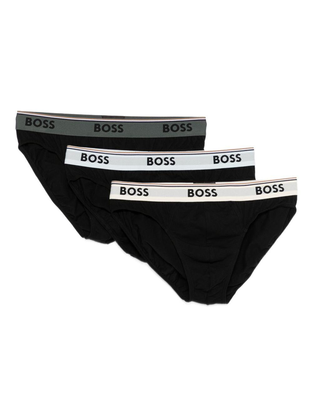 Set di Tre Slip con Logo in Vita 50531681 963 BOSS 