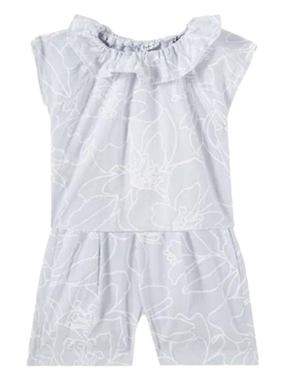 Completo celeste neonata con fantasia (2pz)