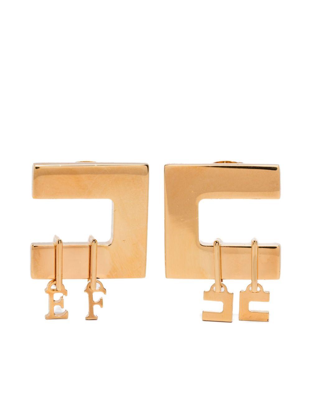 Orecchini Squadrati con Ciondolo Logo OR03K56E2 U95 ELISABETTA FRANCHI 