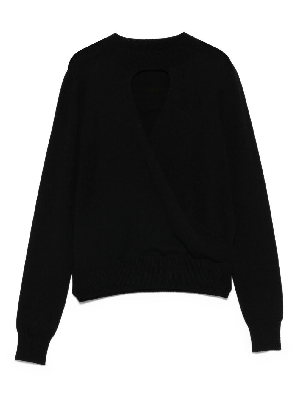 Maglione Nero con Apertura a Goccia 252TP3060 00006 TWINSET 