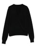 Maglione Nero con Apertura a Goccia