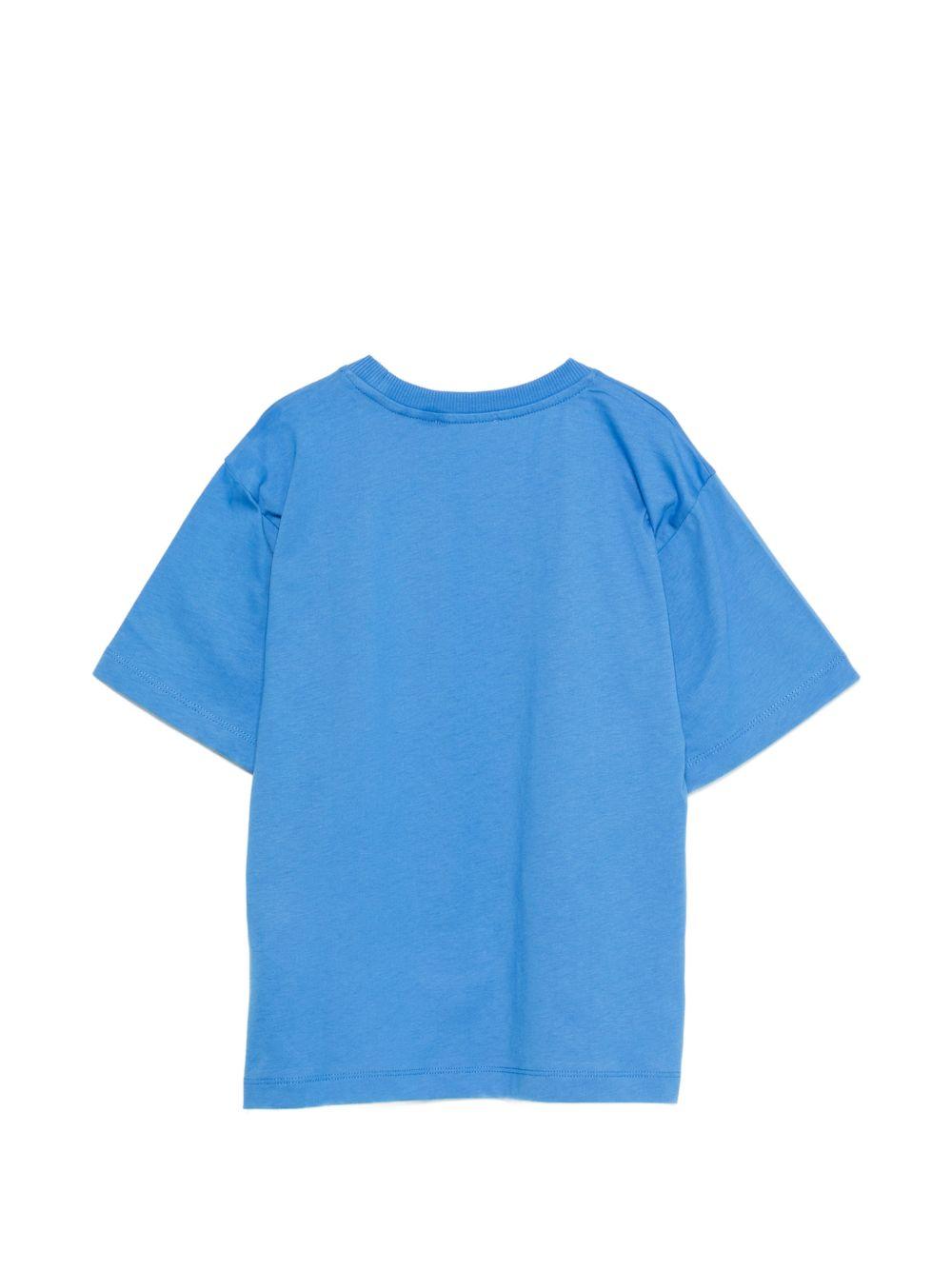 T-shirt in cotone con logo H5M05GLAA23 40630 MOSCHINO KIDS 