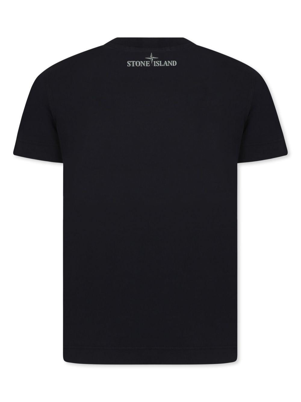 T-shirt nera big logo Compass