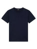T-shirt blu mini logo ricamo
