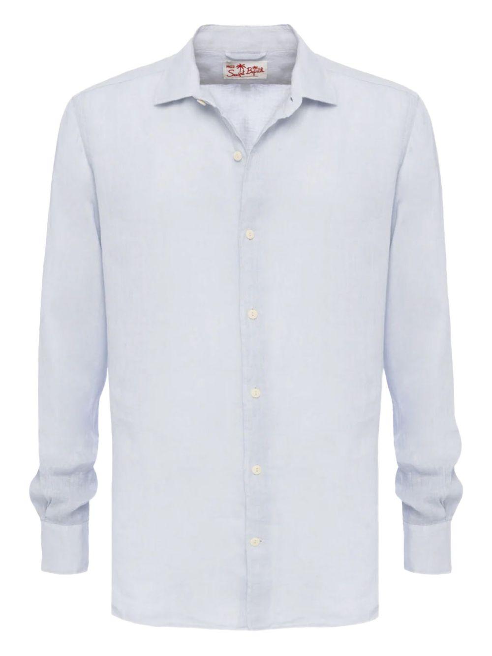 Camicia Pamplona in lino grigio pietra