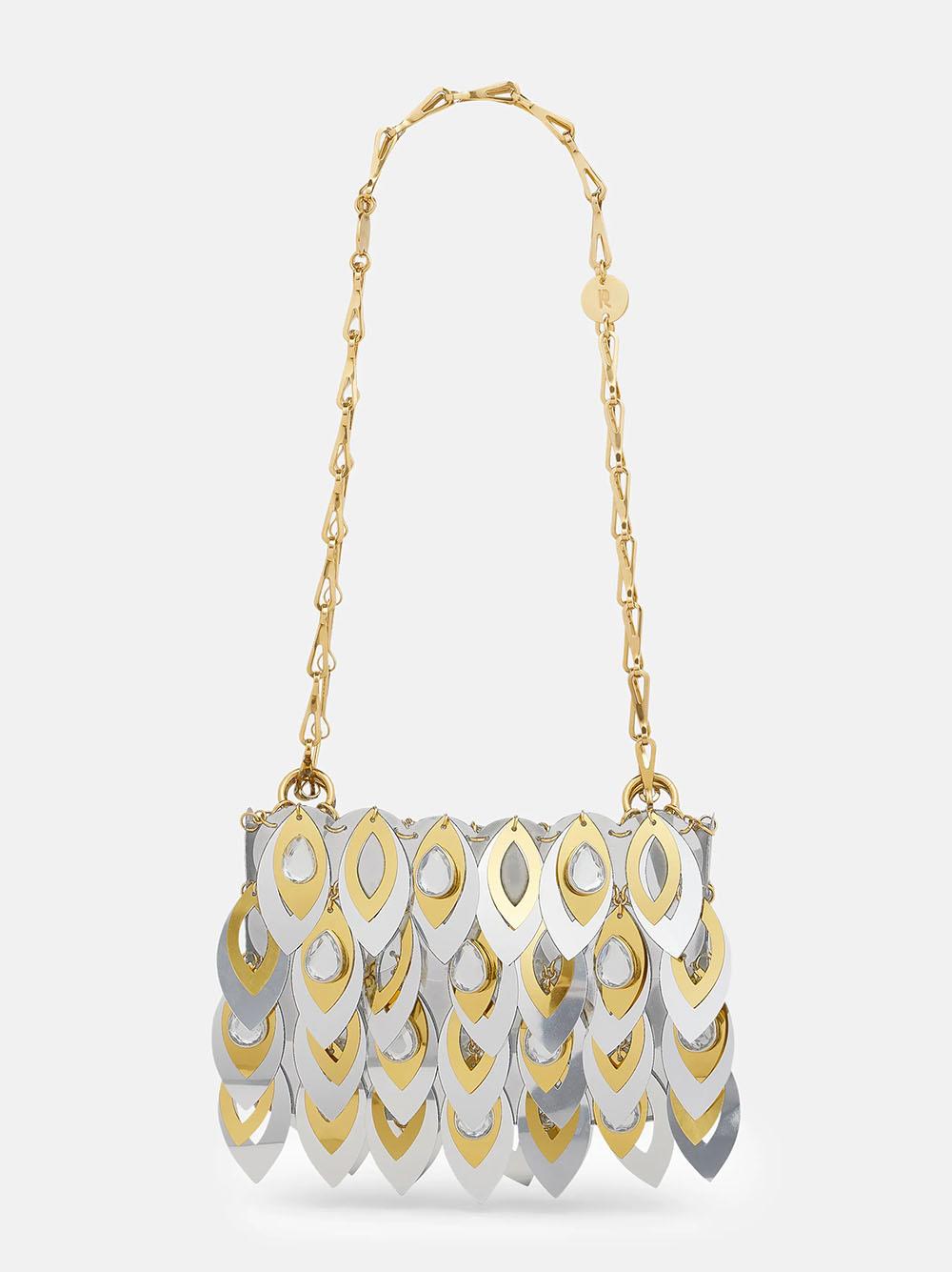 Borsa NANO TEARDROP  argento/oro
