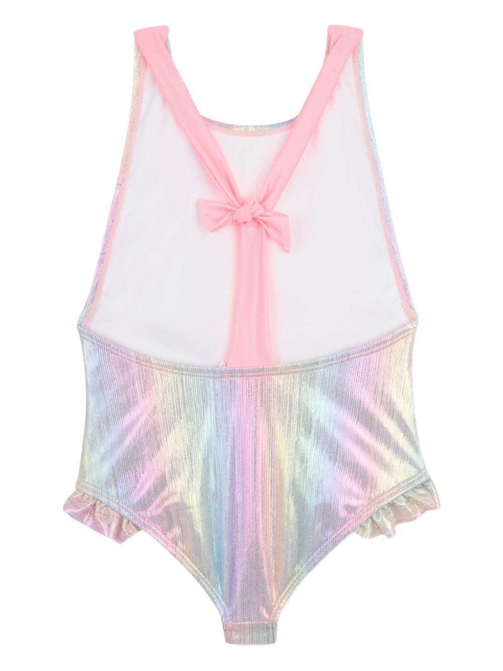 Costume da bagno intero in poliestere con balze U21964 Z41 BILLIE BLUSH KIDS 