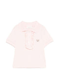 Polo in cotone con rouches