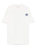 T-shirt avorio/blu  mini logo pegaso ricamato