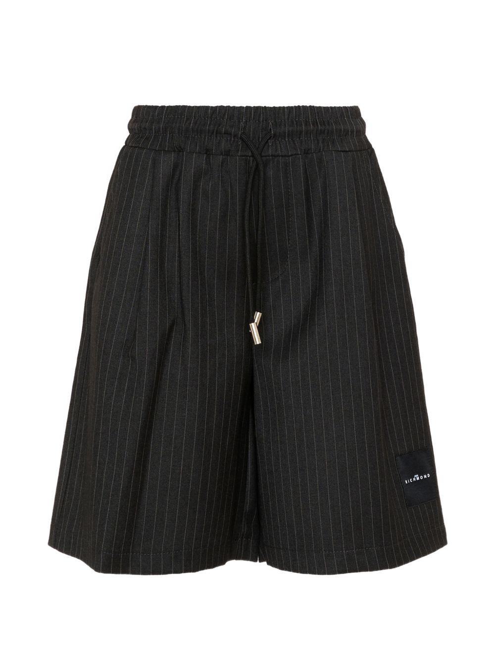 Bermuda gessati con elastico RBP26082BE GREY JOHN RICHMOND KIDS 