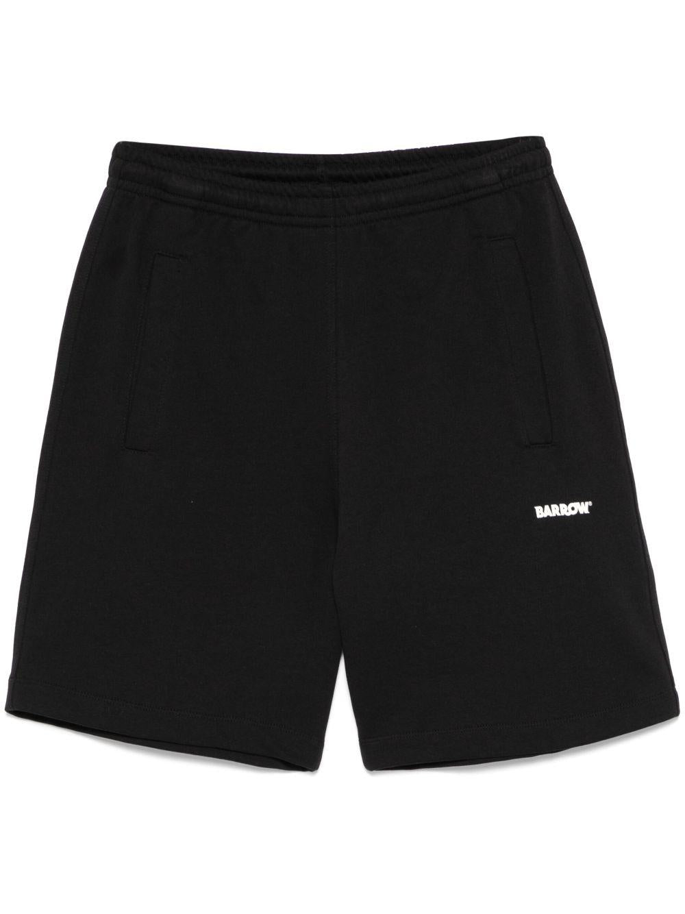 Bermuda nero basic con logo