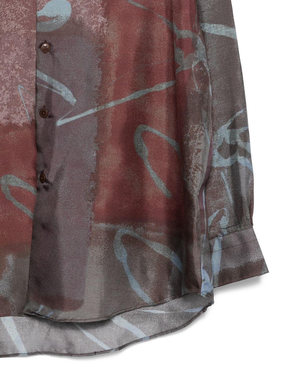 Camicia stampa artistica maniche lunghe 26S94 S26C101 COSTUMEIN 
