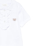 Polo in cotone con rouches