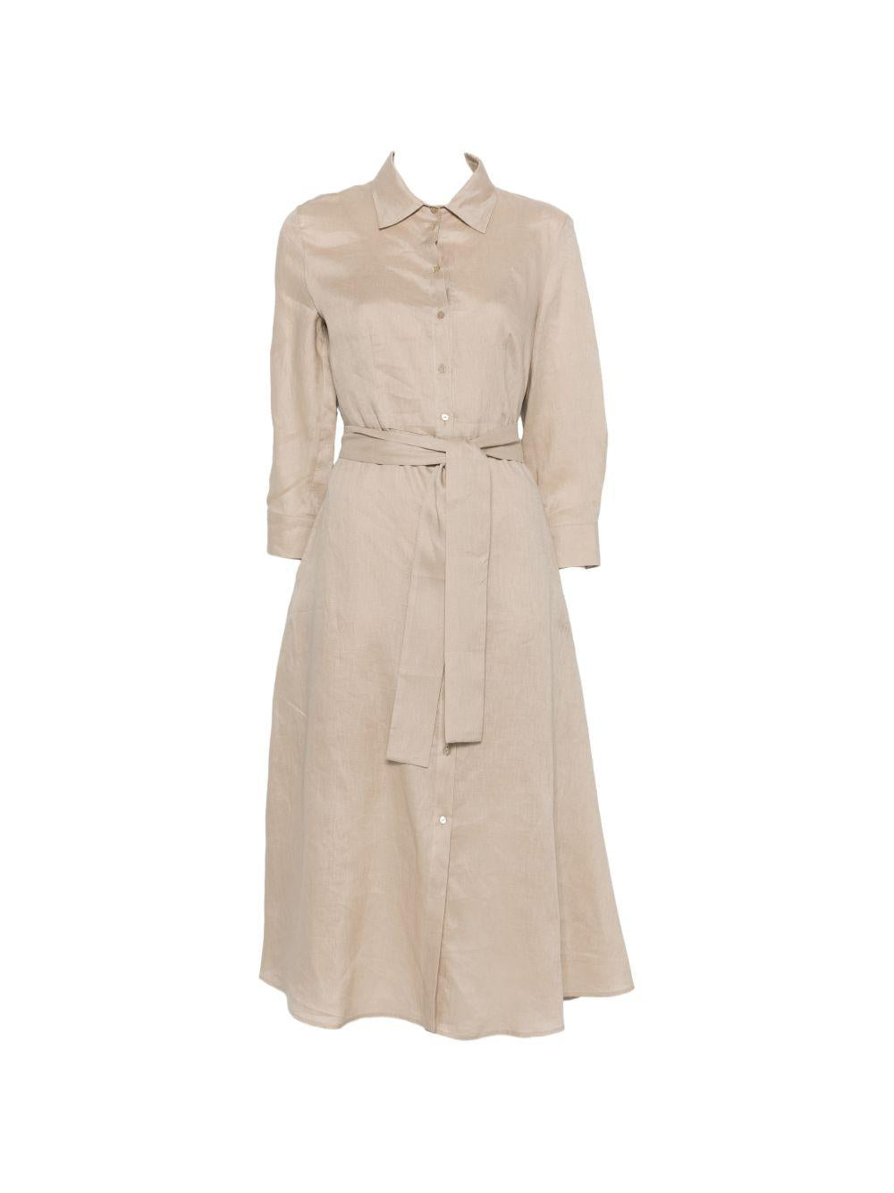Abito midi in lino con cintura 2611221243200 002 PENNY BLACK 