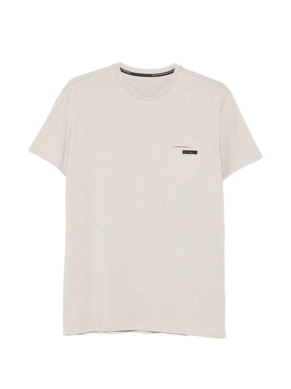 T-shirt in cotone girocollo con taschino 26200 85 RRD 