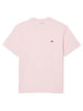 T-shirt rosa mini logo ricamo