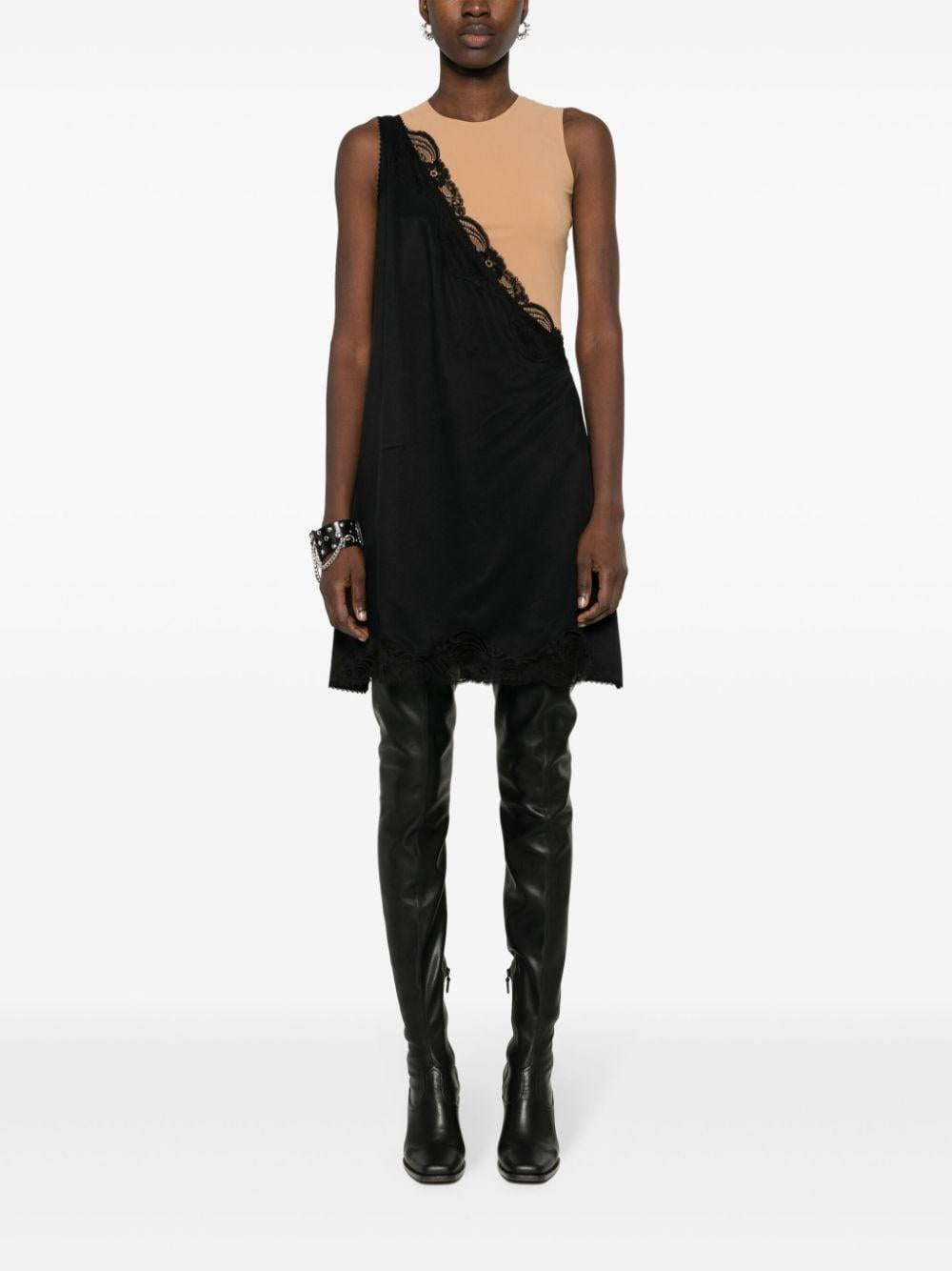 Abito nero/beige dettagli in pizzo S62DD0027MTN005 961 MM6 MAISON MARGIELA 
