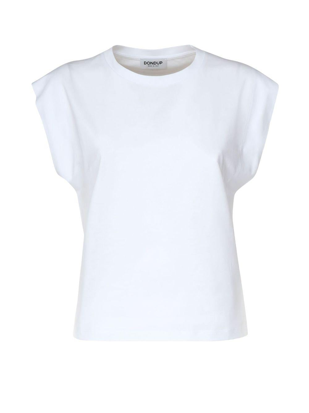 T-shirt bianca maniche ad aletta