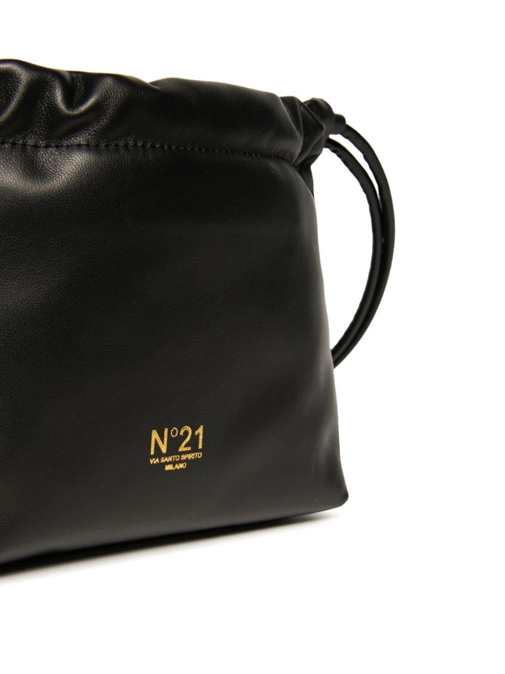 Borsa nero a secchiello con coulisse