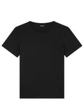 Black T-shirt with mini logo and tone-on-tone embroidery
