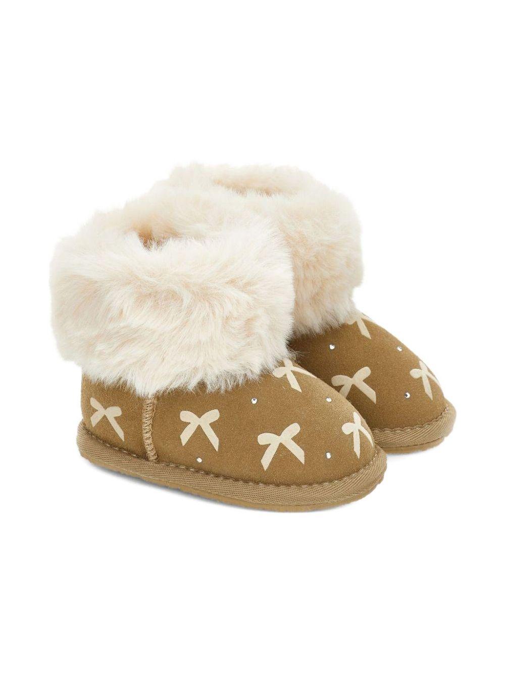 Stivali con Fiocco e Interno in Pelliccia 83F0006702 0043 MONNALISA KIDS 