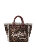 Borsa mare in cotone con frange
