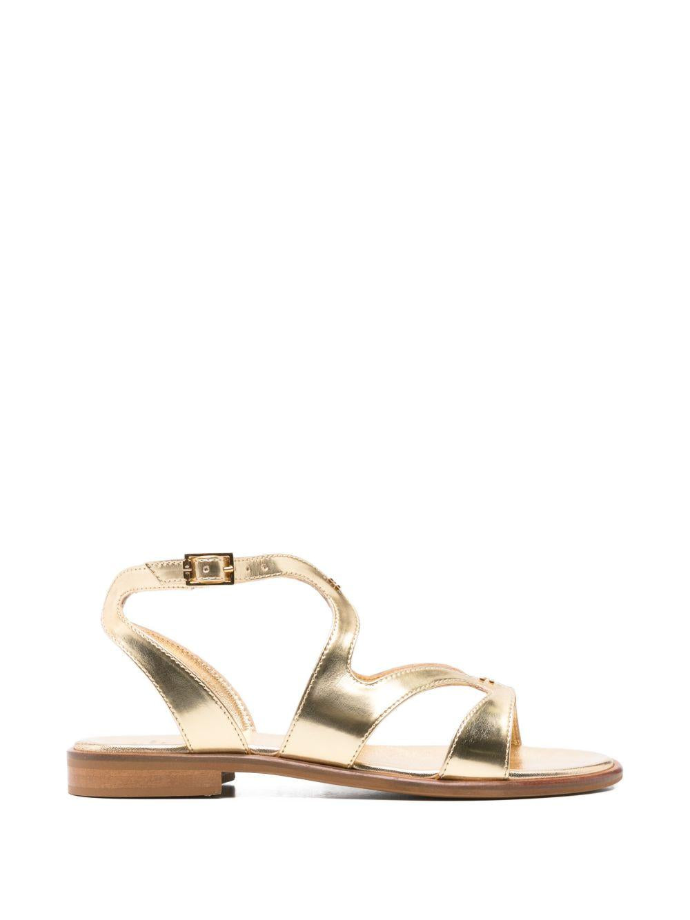 Sandali in pelle con cinturino alla caviglia F4A2E05661907511 ORO ELISABETTA FRANCHI KIDS 