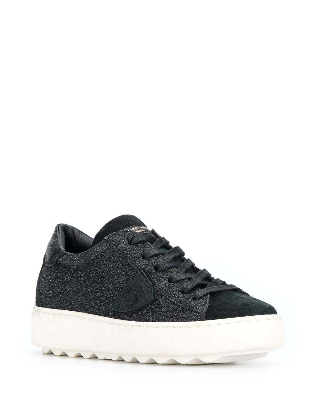 Sneakers nera glitterata