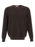 Maglione marrone con motivo a rombi