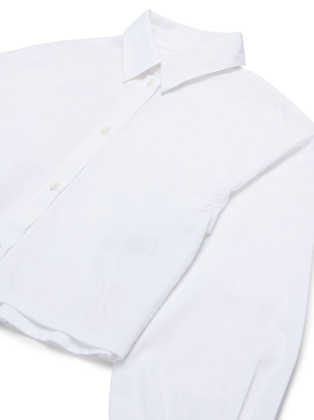 Camicia crop bianca