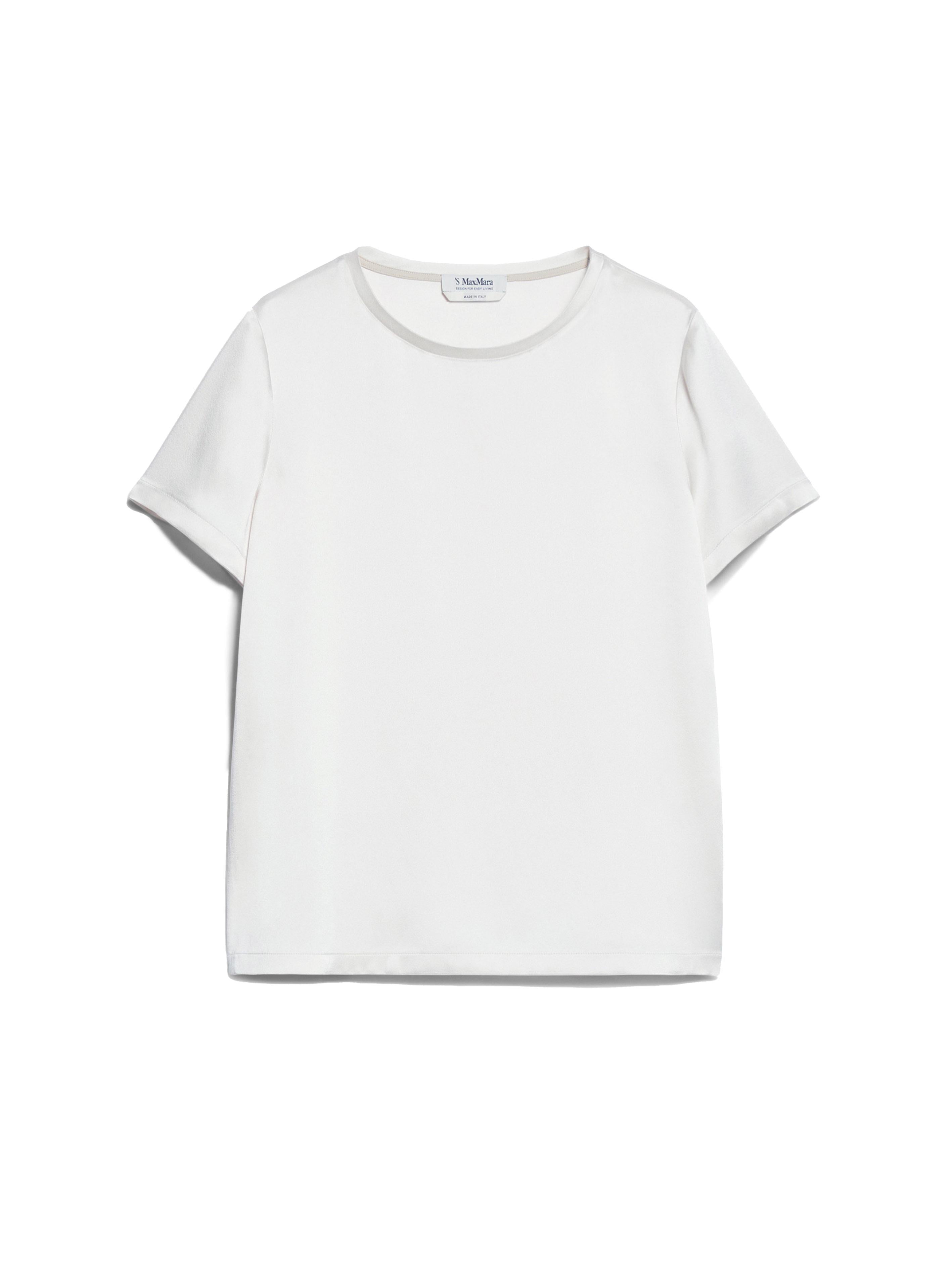 T-shirt avorio in raso