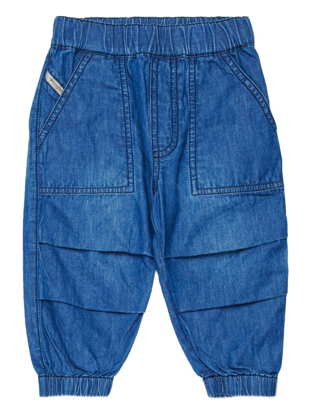 Pantaloni in denim con tasche applicate K00725KXBRW K01 DIESEL KIDS 