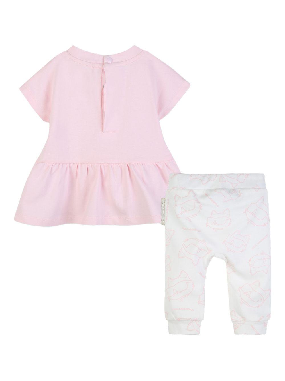 Completo con abito e leggings Z31044 S51 KARL LAGERFELD KIDS 