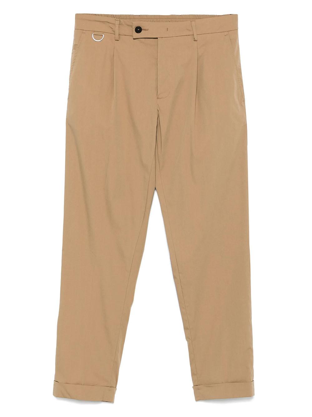 Pantalone riviera slim fit cammello