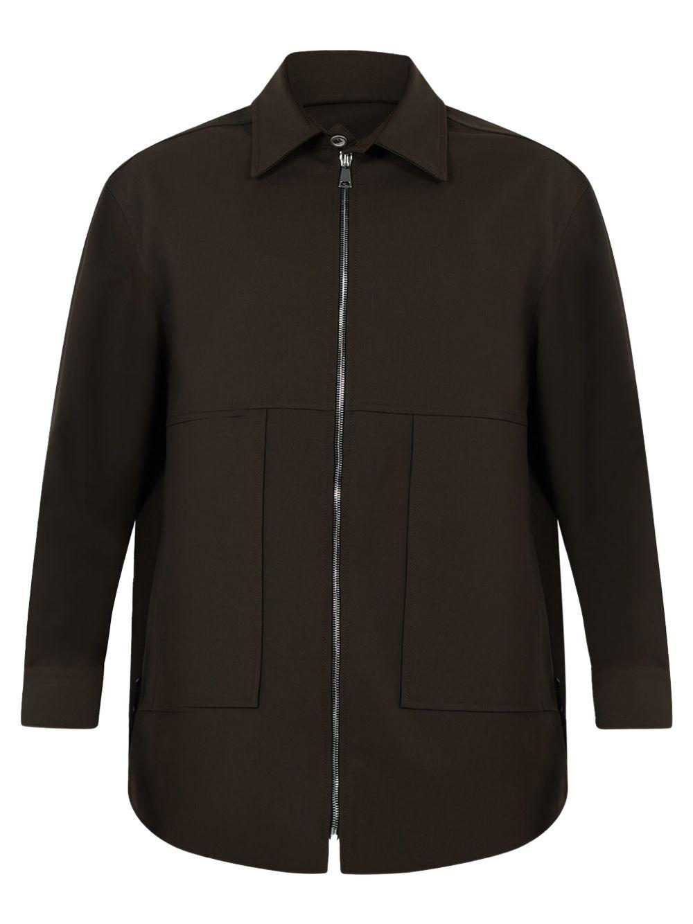 Camicia con zip verde militare XCM7176 VERDEMILITARE YES LONDON 
