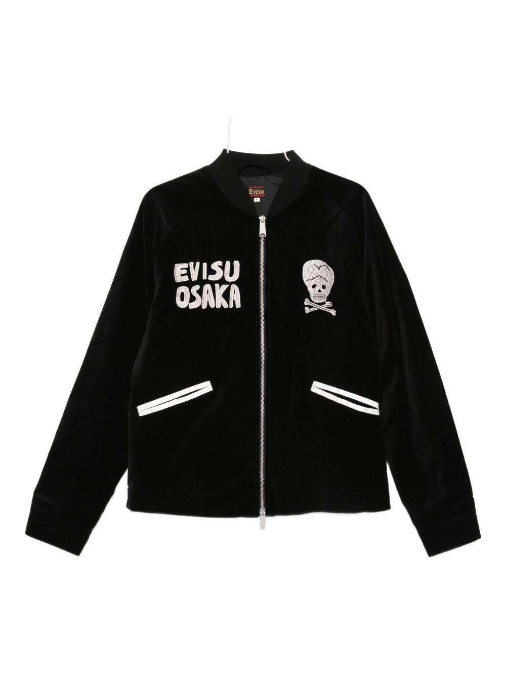 Bomber con Ricamo e Chiusura Zip 2EAEJM5JK6101 BLACK EVISU 