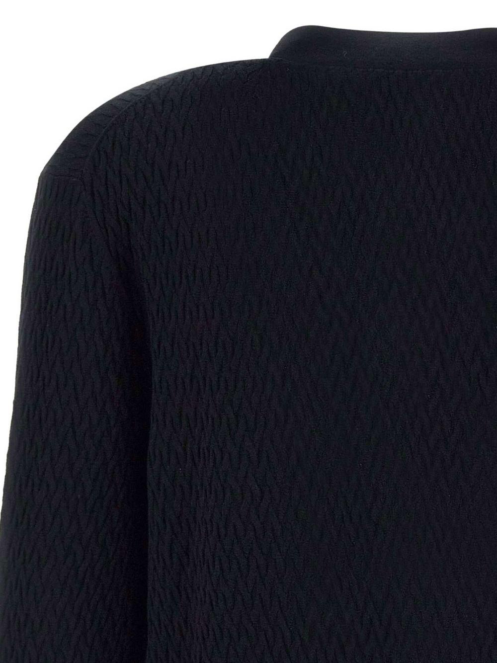 Cardigan nero strutturato A036F300 9000 PAOLO PECORA 