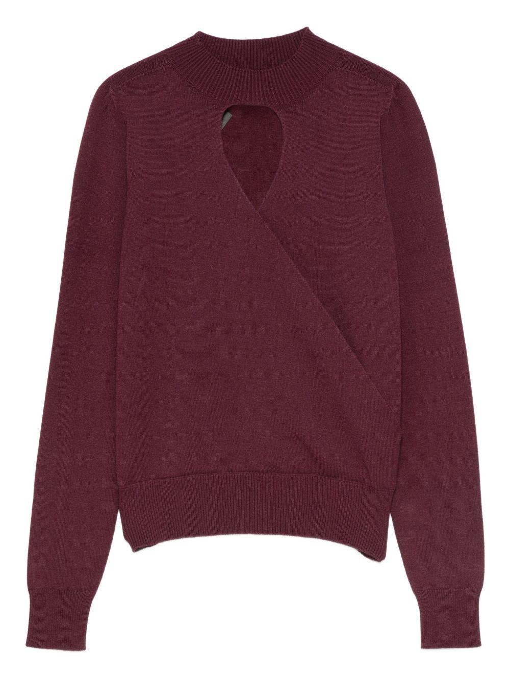 Maglione Viola con Apertura a Goccia 252TP3060 05609 TWINSET 