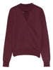 Maglione Viola con Apertura a Goccia