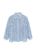 Camicia in pizzo con maniche lunghe