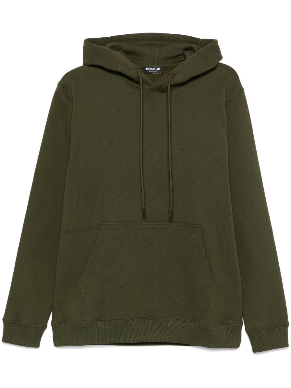 Felpa verde militare logo laterale UF649KF0196HY7 633 DONDUP 