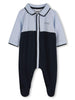 Tutina color-block neonato blu