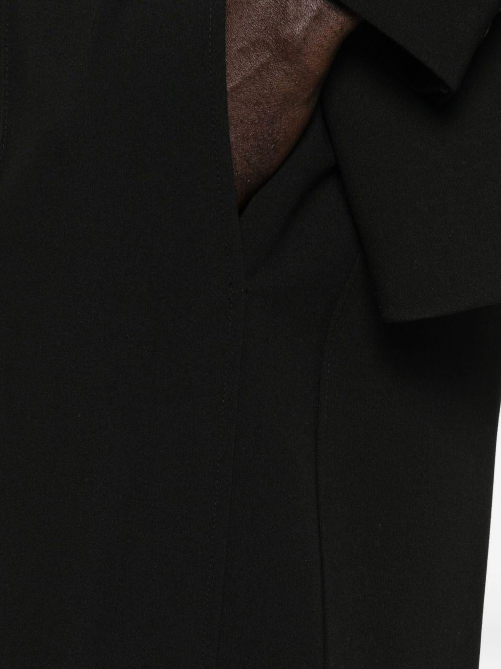 Pantaloni dritti neri in tessuto tecnico 5P0547A684 K103 PATRIZIA PEPE 