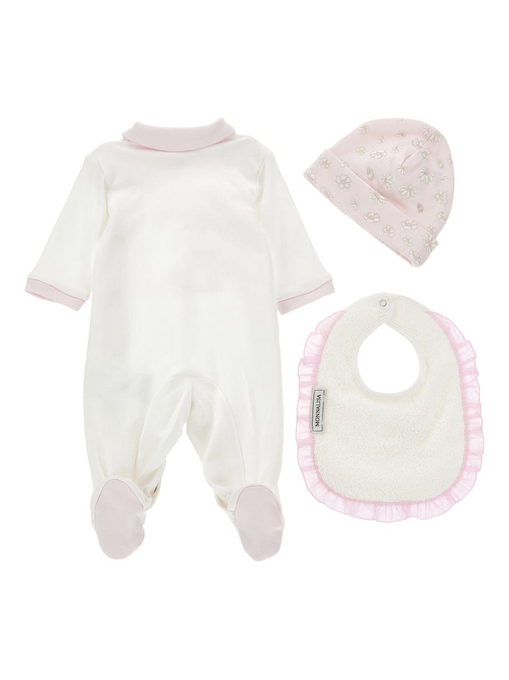 Tutina con cappello e bavaglino 35G5187000 0001 MONNALISA KIDS 