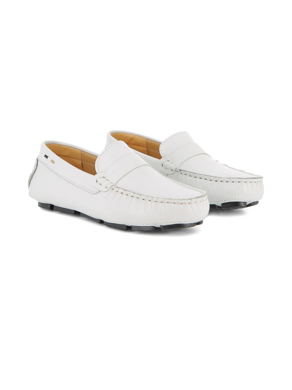 Mocassini driving shoes con suola gommini J52808 130 BOSS KIDSWEAR 