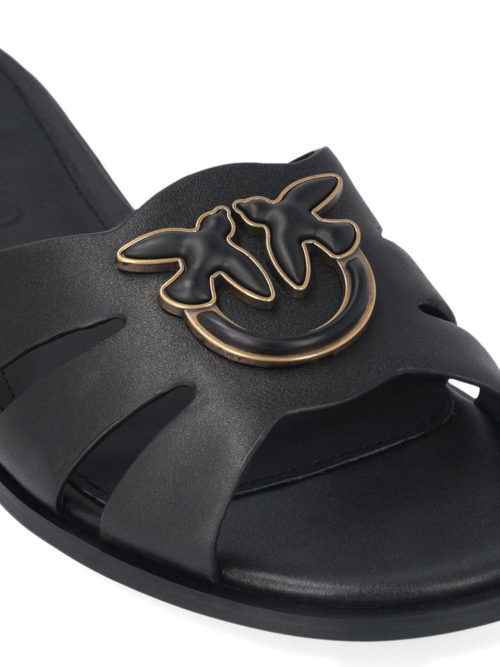 Sandali flat con fibbia dorata SD0463P001 Z99 PINKO 